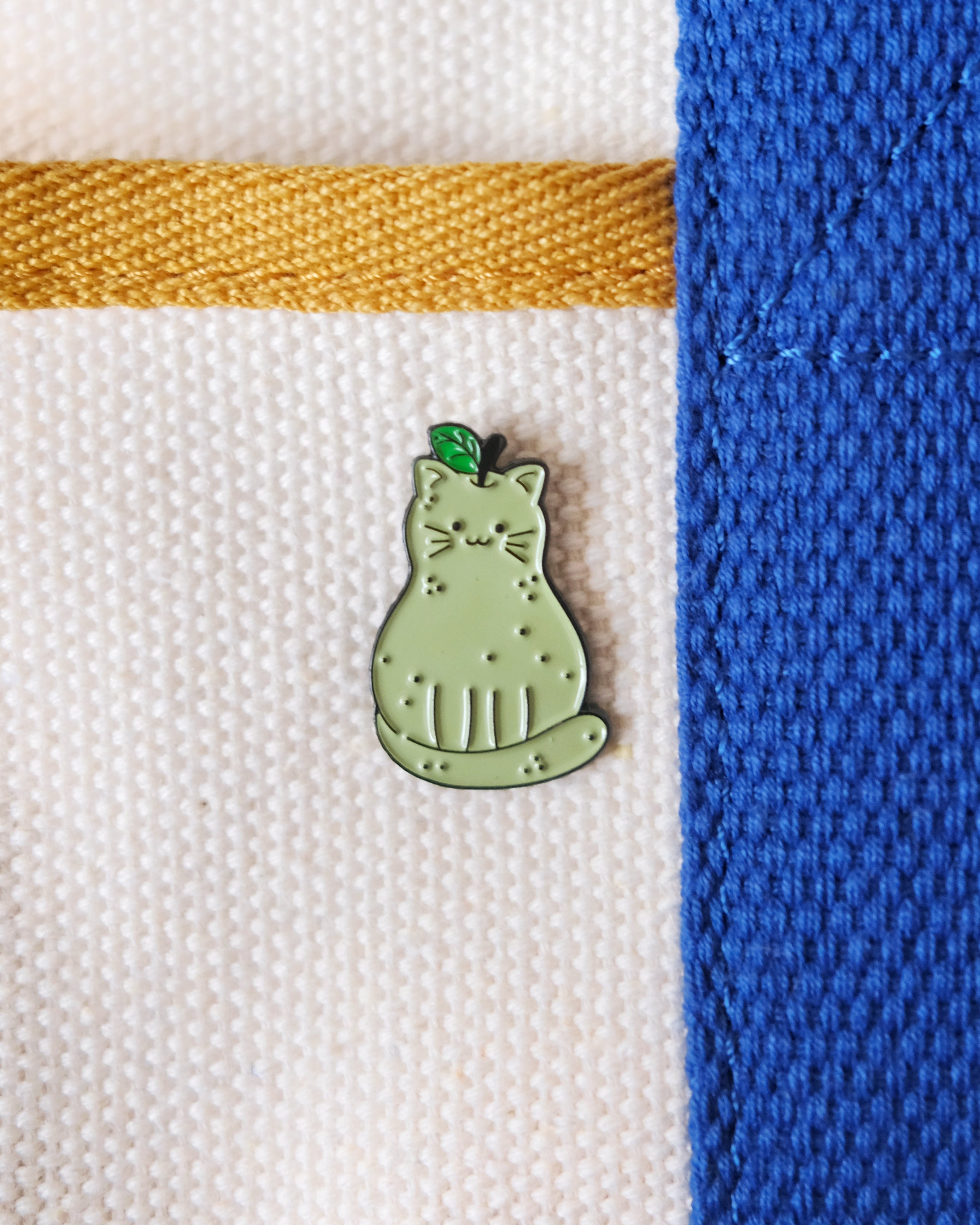 Pear Cat Enamel Pin