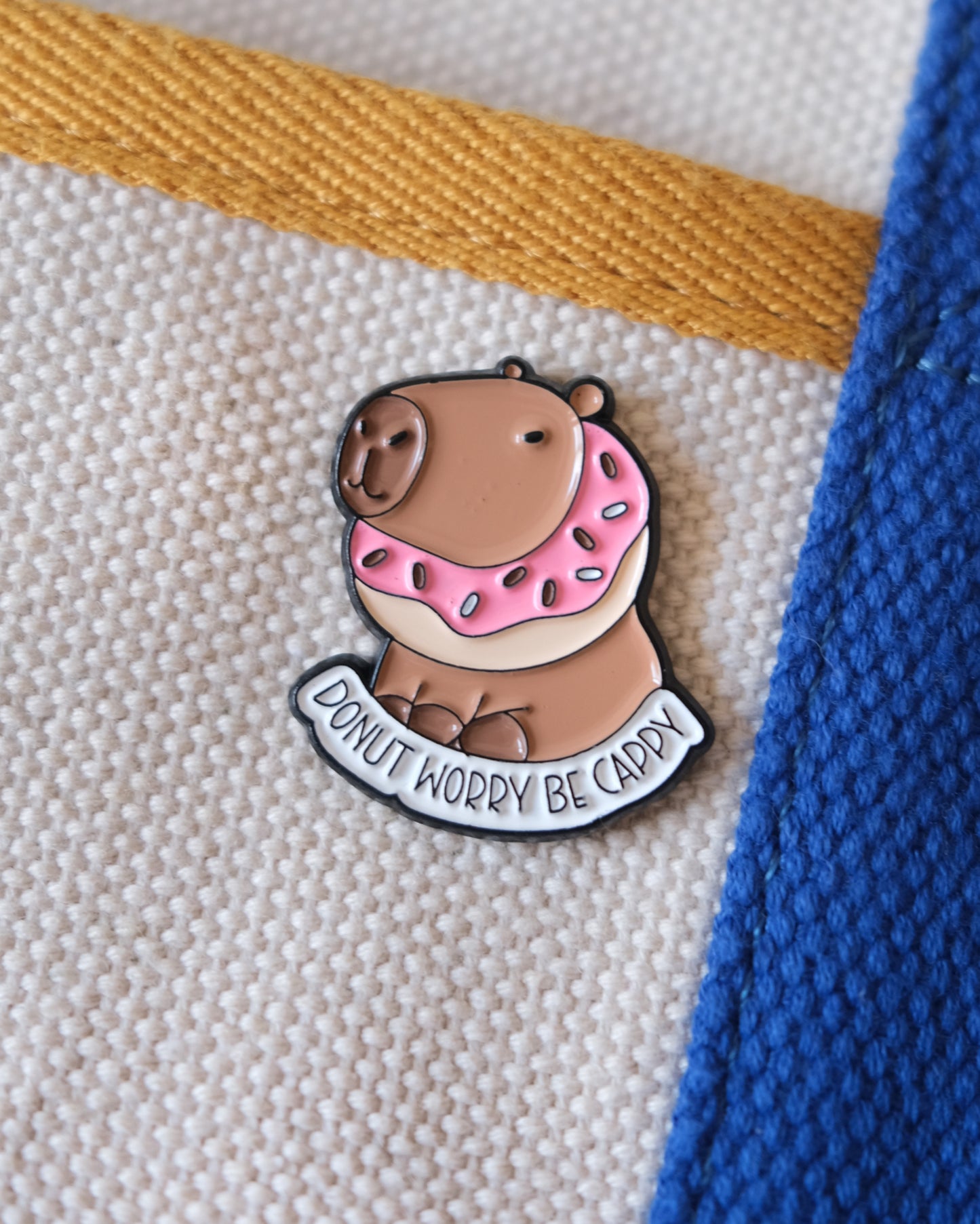 Donut Worry Be Cappy Enamel Pin