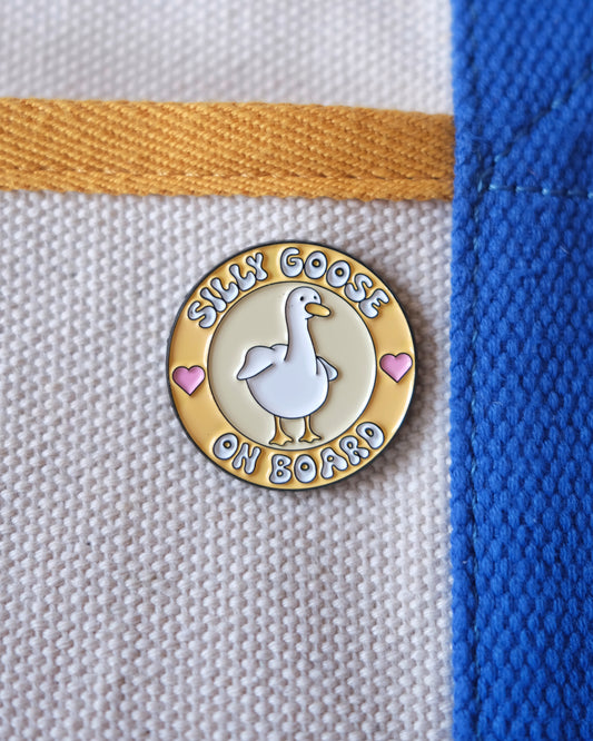 Silly Goose On Board Enamel Pin