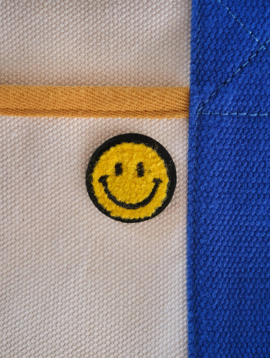 Smiley Punch Needle Iron-on Patch