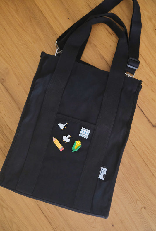 The Black XL Laptop Tote (Water Repellent).