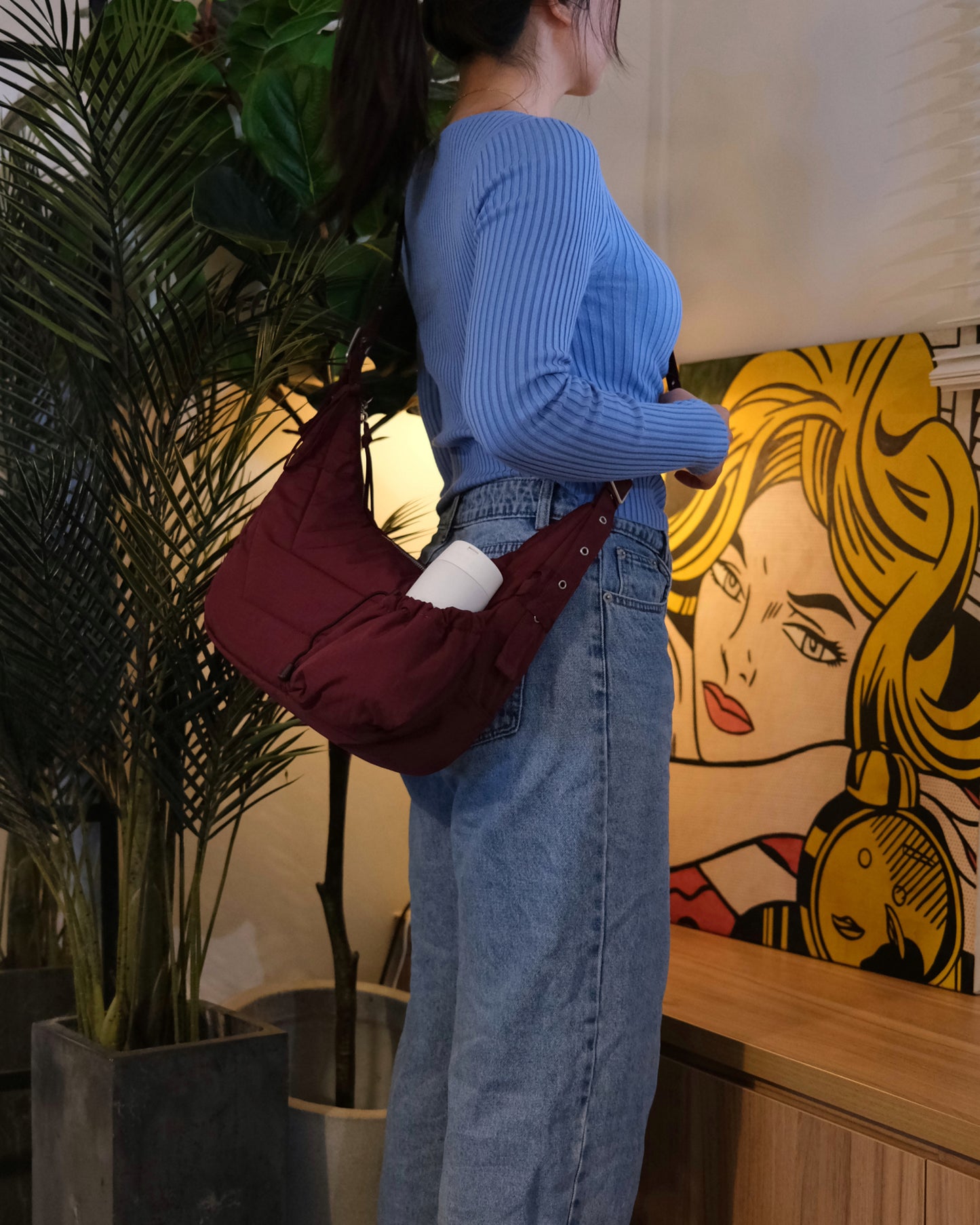 The Medium Utility Bag - Merlot