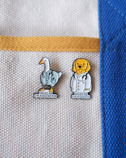 "Trust me, I'm a Dogtor" Enamel Pin