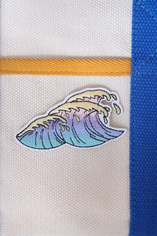 Pastel Waves Iron-on Patch.