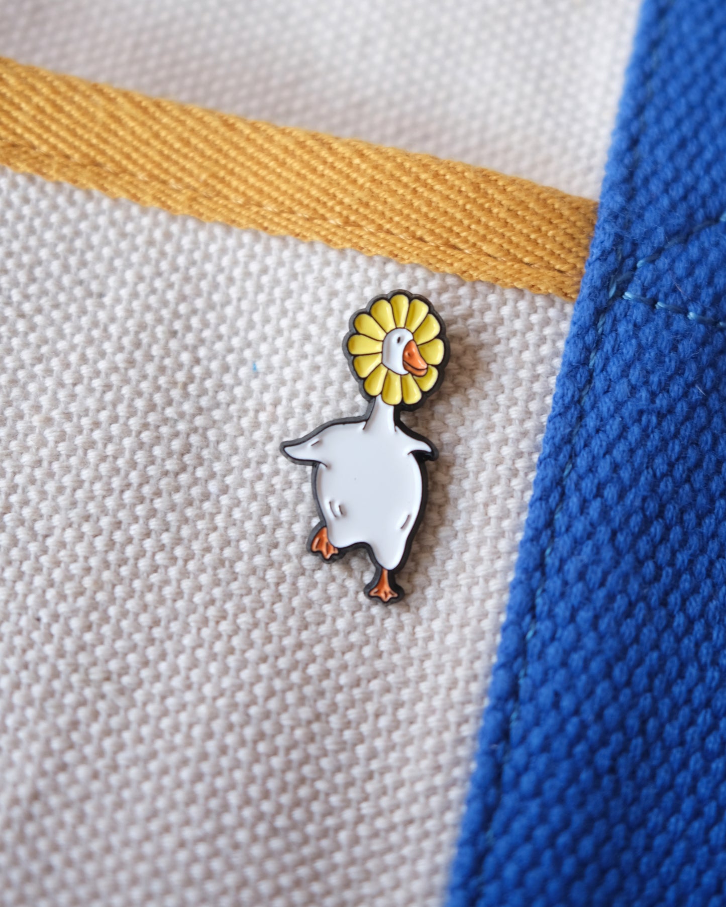 Sunflower Goose Enamel Pin