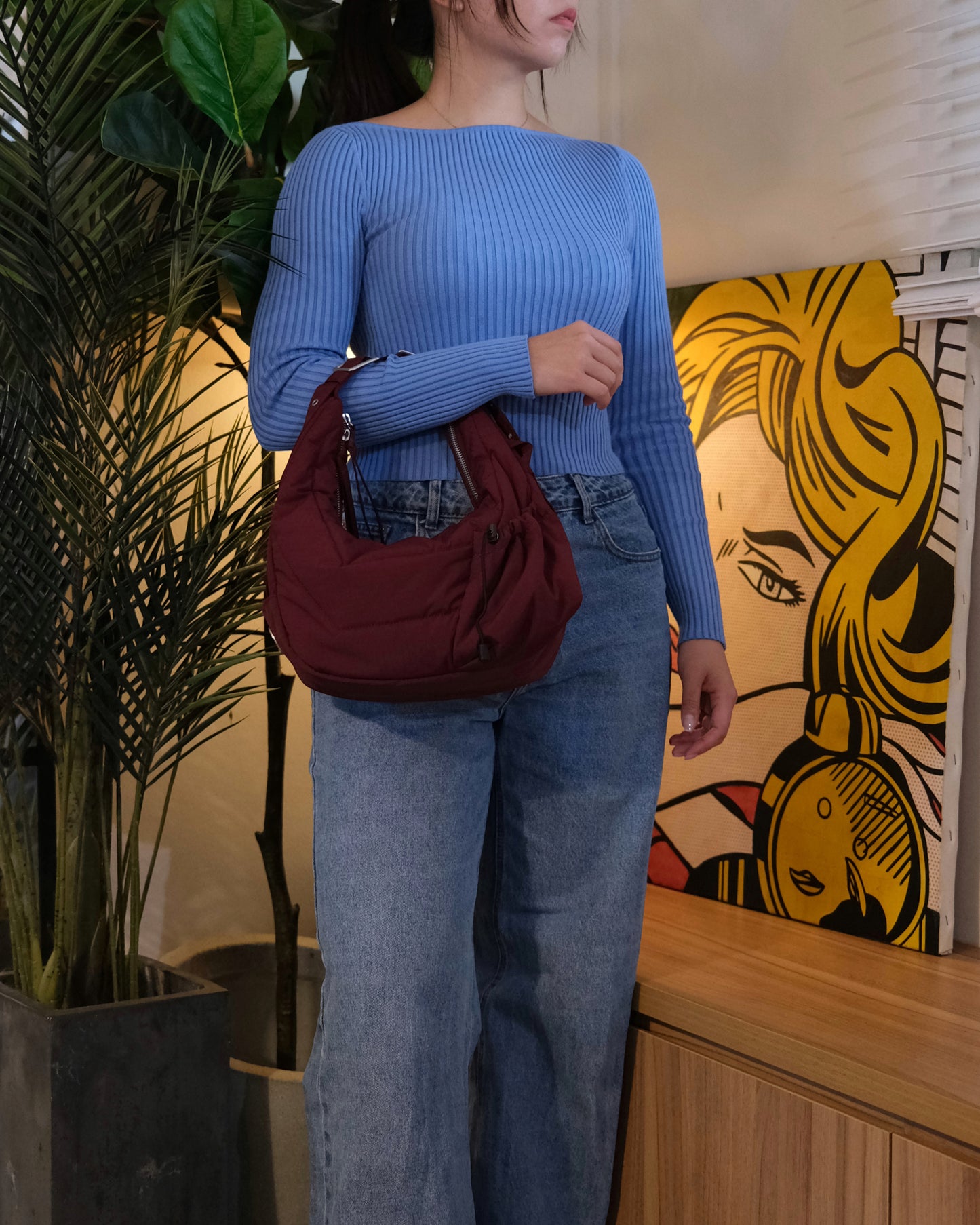 The Medium Utility Bag - Merlot