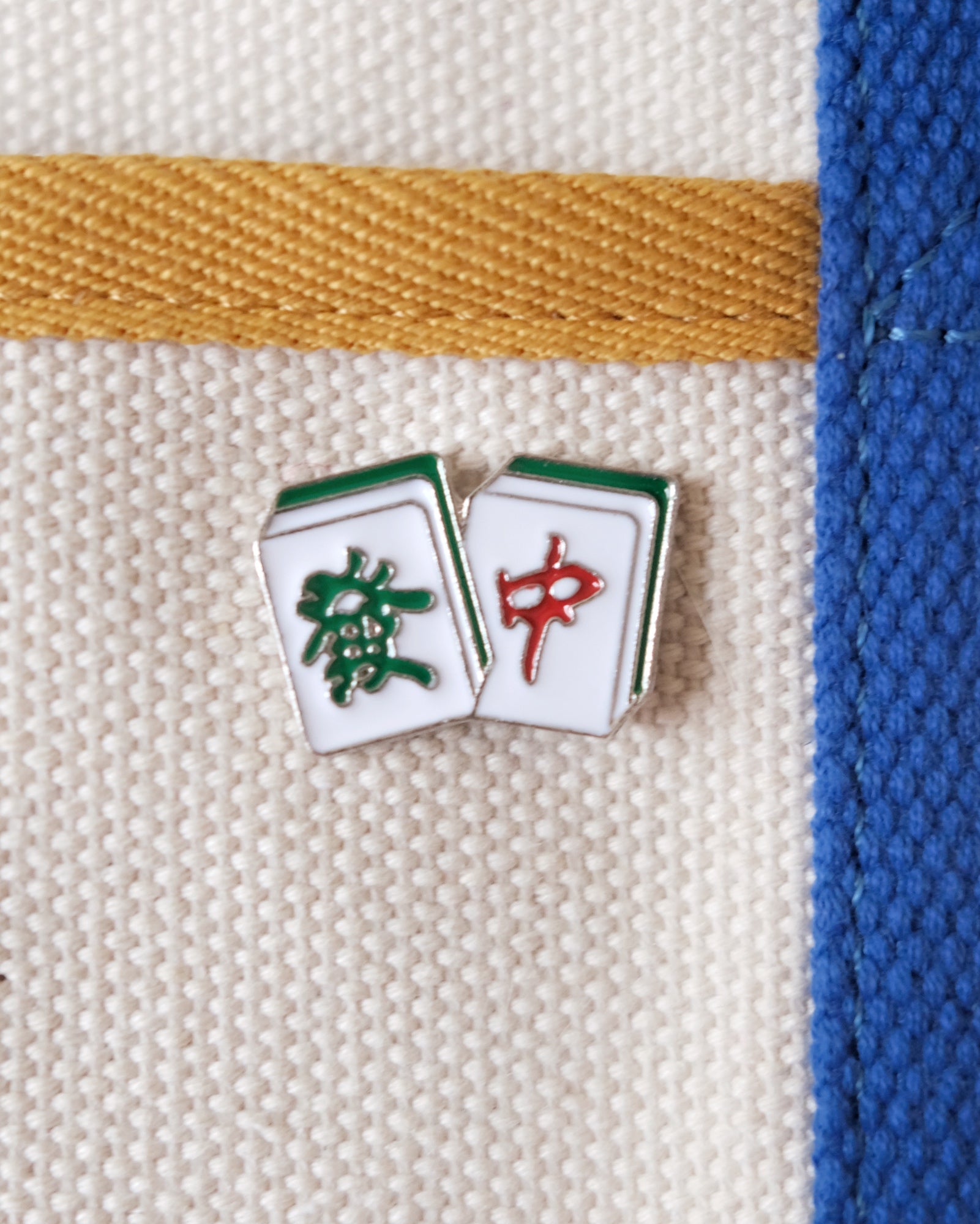 Mahjong Tile Enamel Pin.