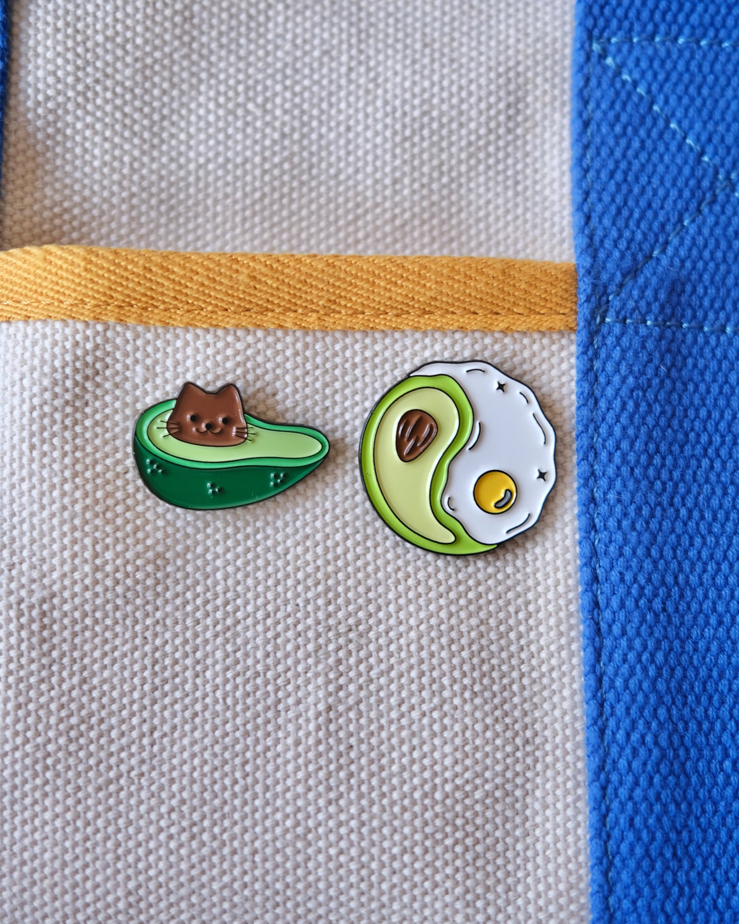 Avocado and Eggs Enamel Pin