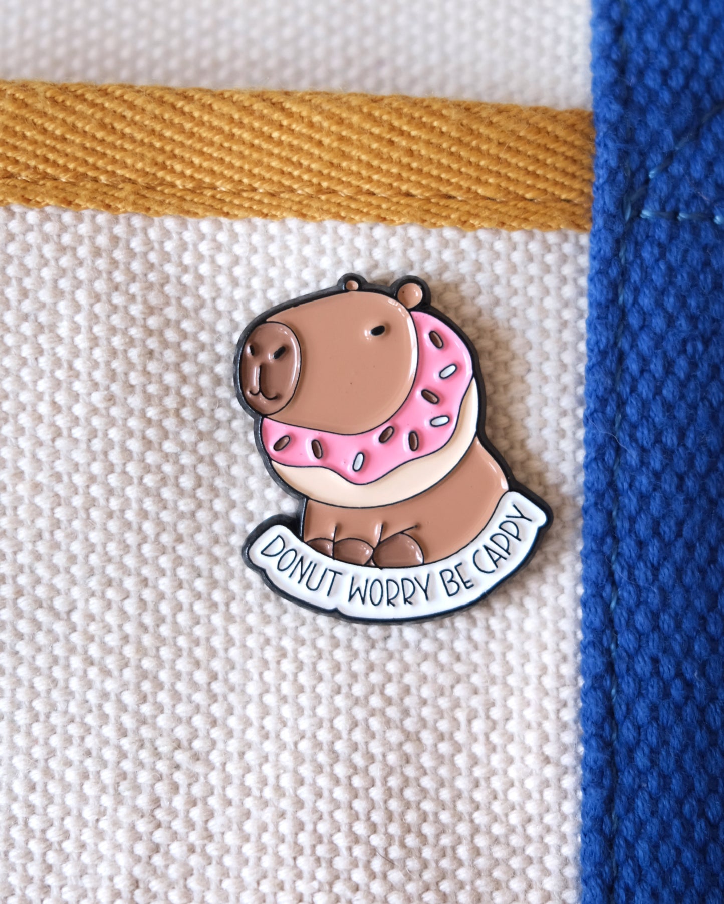 Donut Worry Be Cappy Enamel Pin