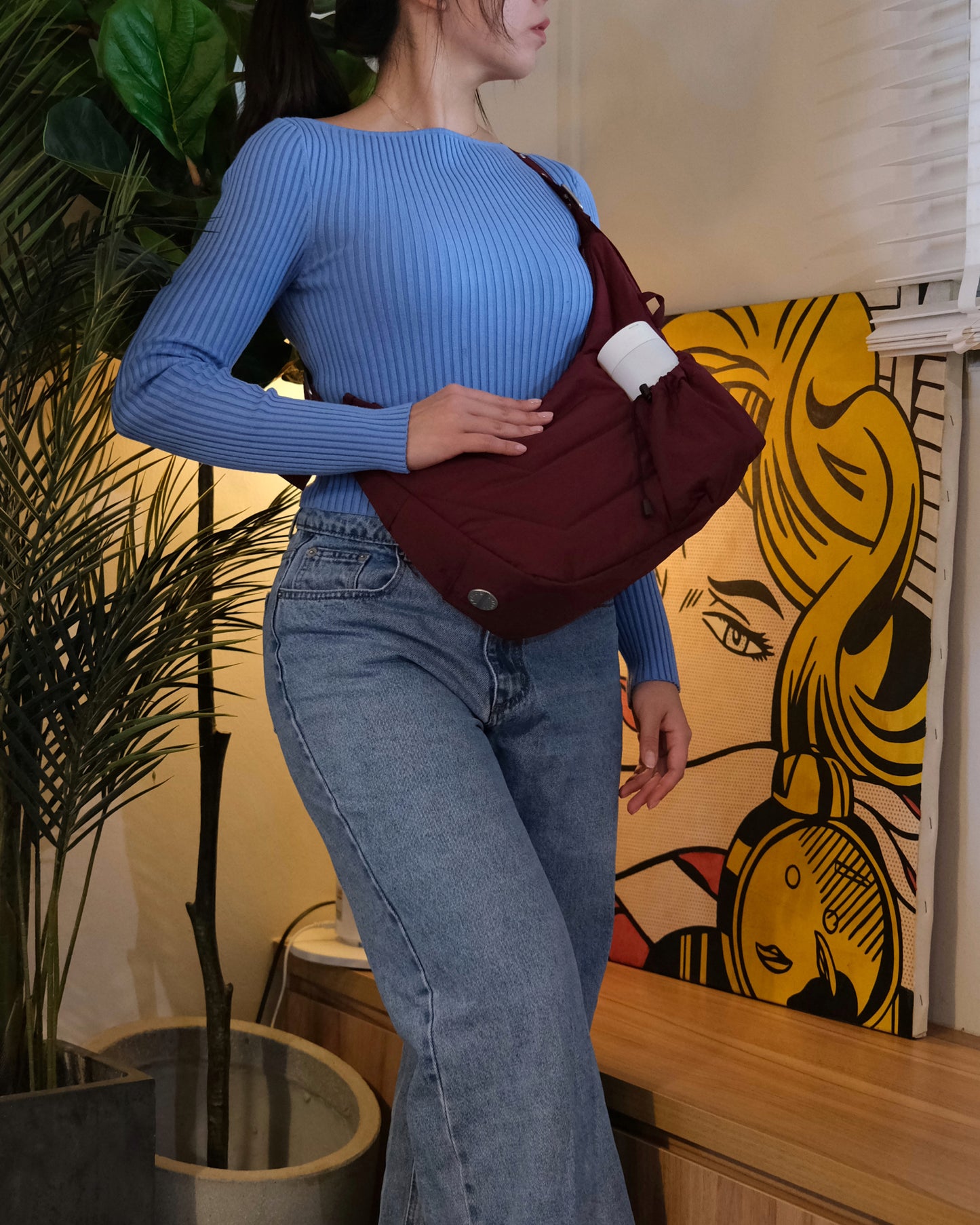 The Medium Utility Bag - Merlot