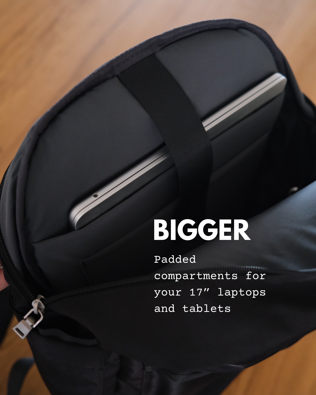 backpack for 2 17 inch laptops The Black Analog Backpack (Water Repellent)