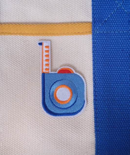 Measuring Tape Iron-on Patch.