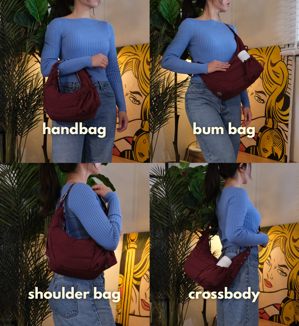 The Medium Utility Bag - Merlot