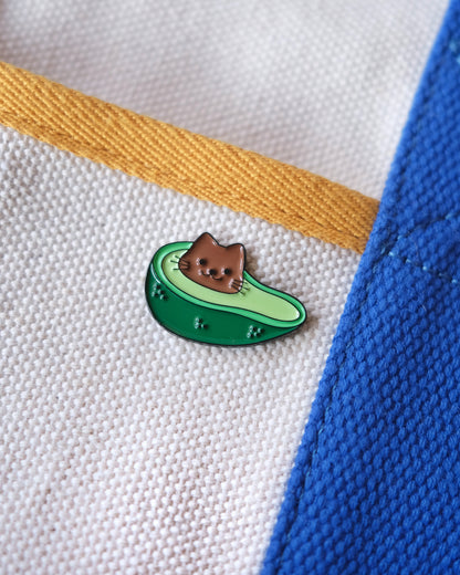 Avocado Cat Enamel Pin