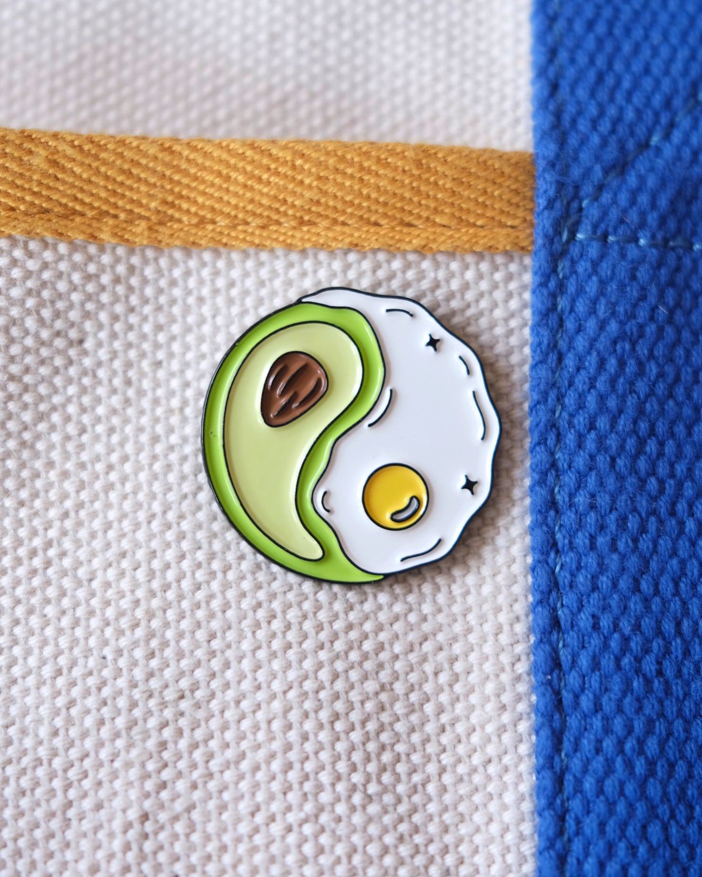 Avocado and Eggs Enamel Pin