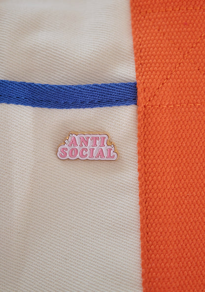 “Anti-Social” Enamel Pin Analog Company