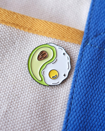 Avocado and Eggs Enamel Pin