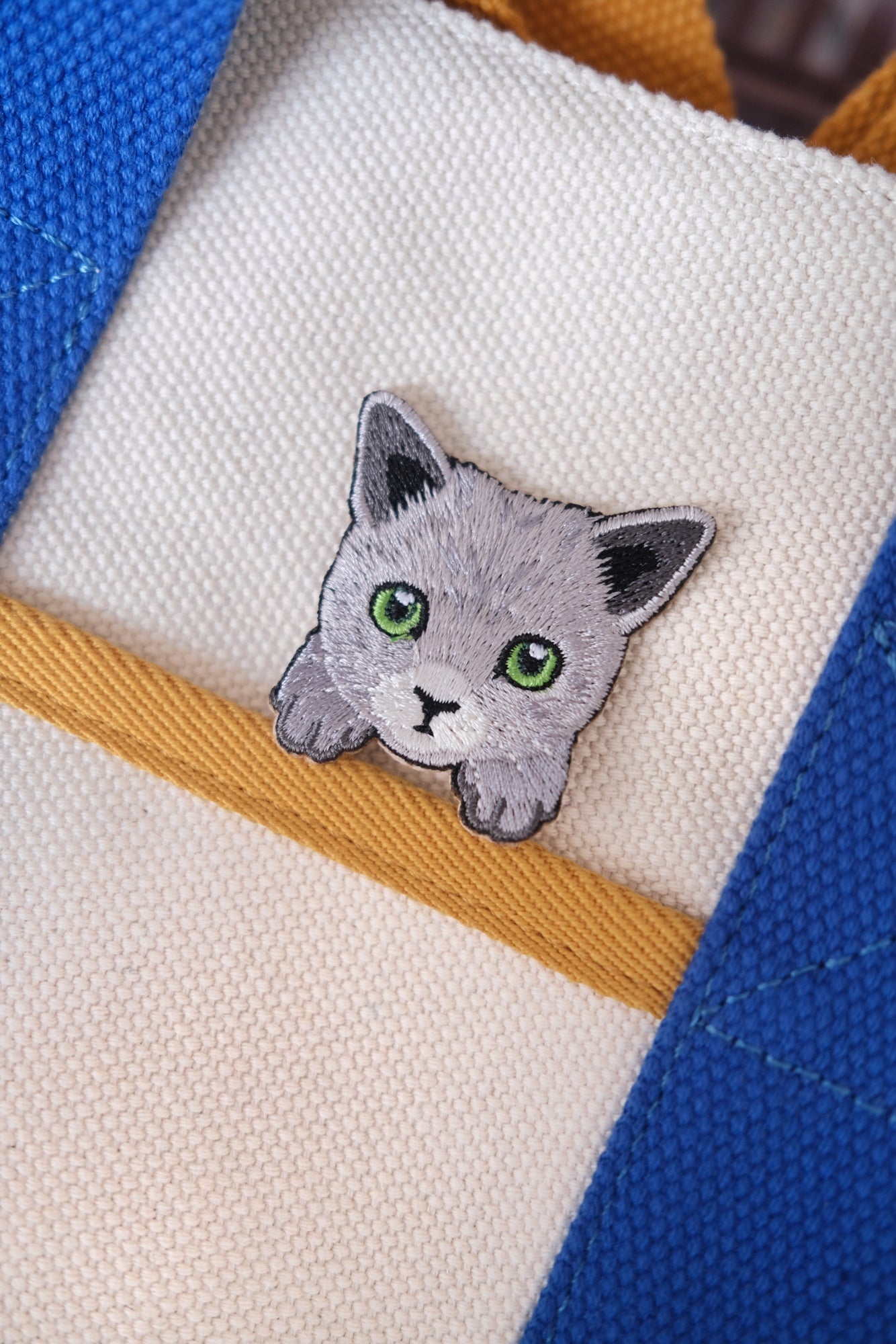 British Shorthair Kitten Iron-on Patch.