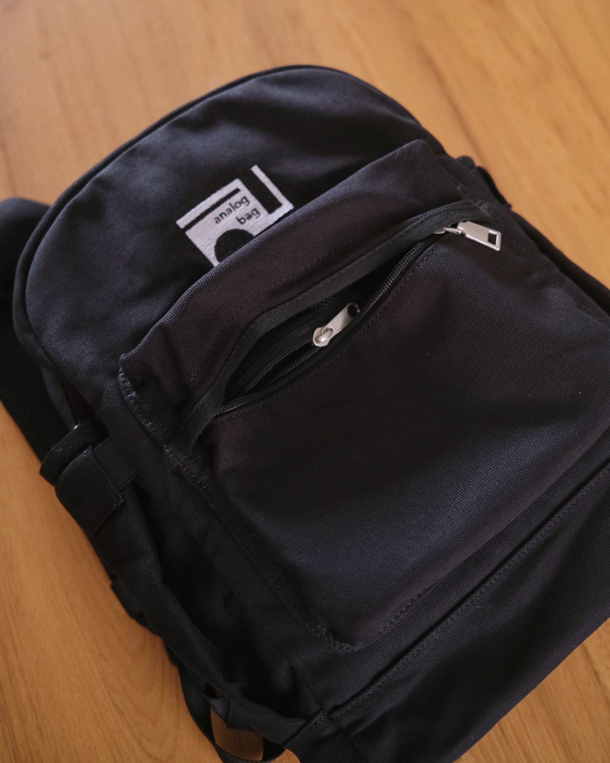 The Black Analog Backpack (Water Repellent).