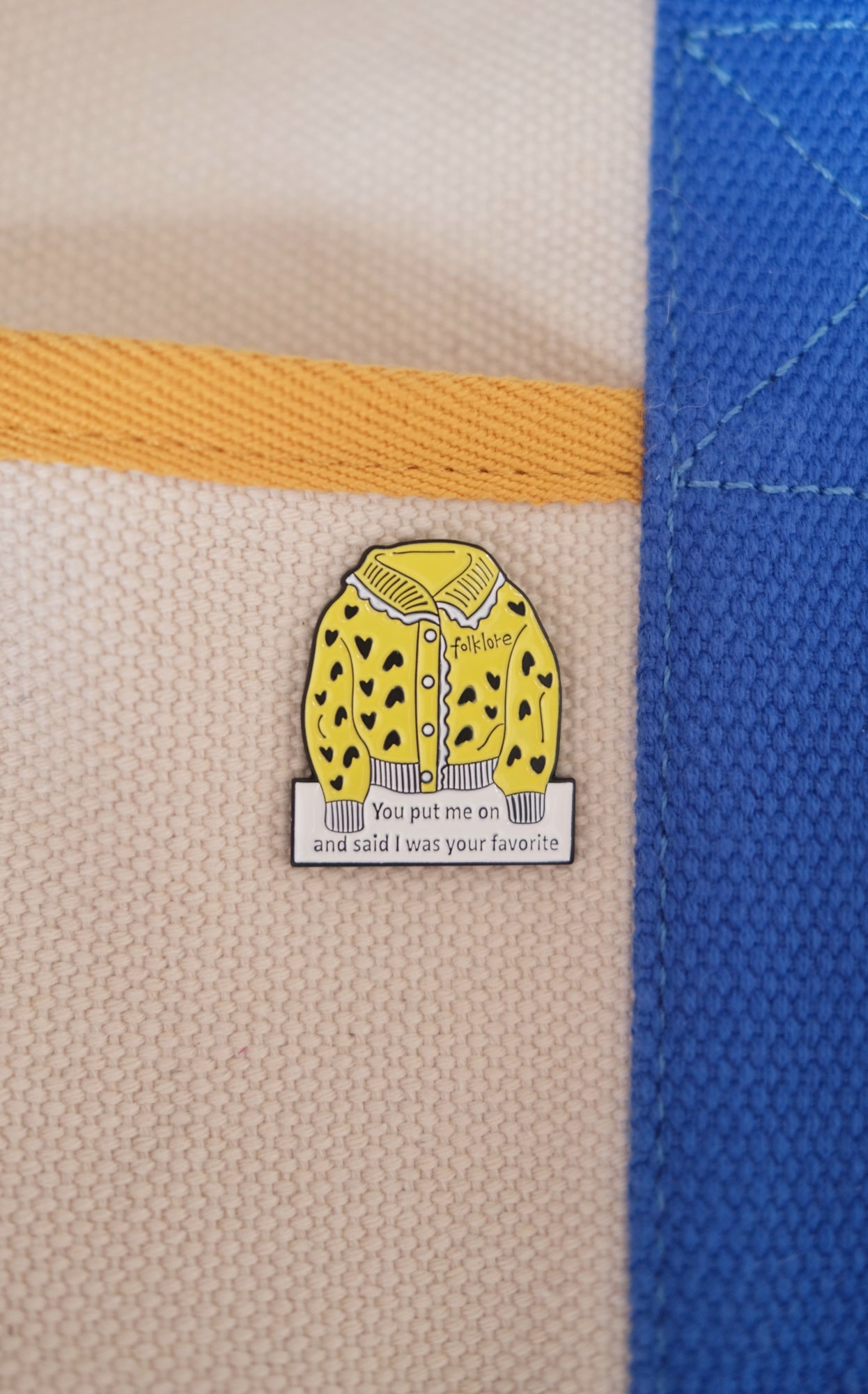 Cardigan Enamel Pin