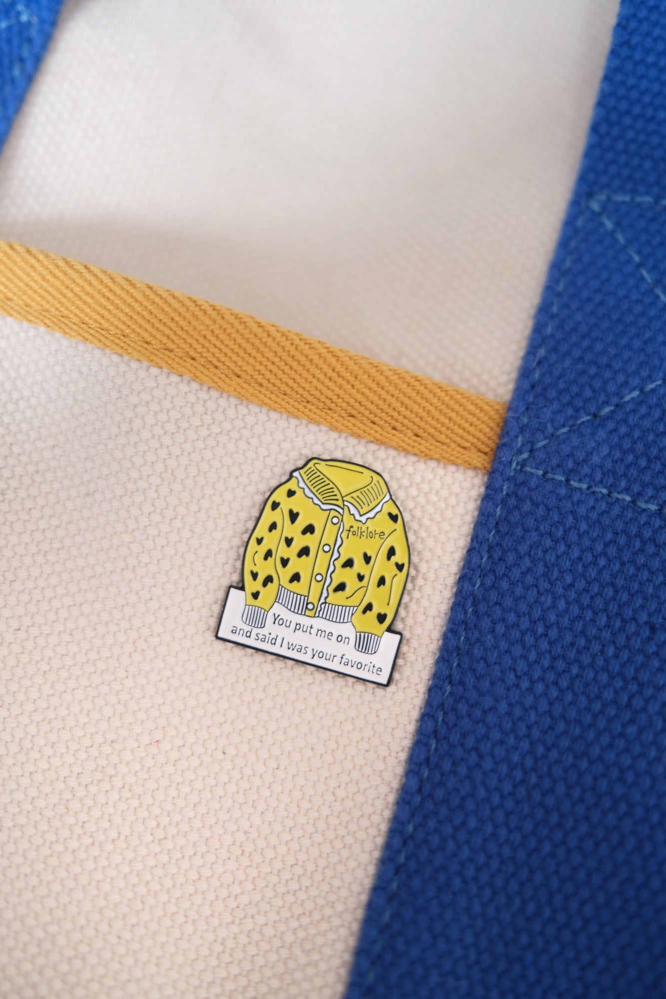 Cardigan Enamel Pin