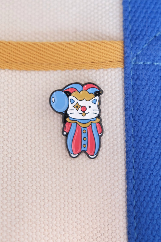 Cat Clown Enamel Pin Analog Company