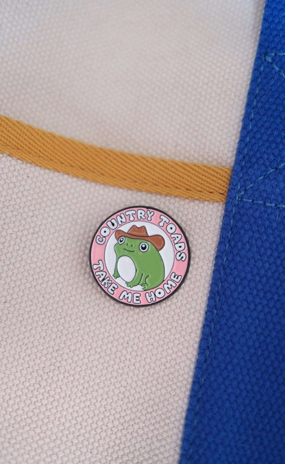 "Country Toads, Take Me Home" Enamel Pin