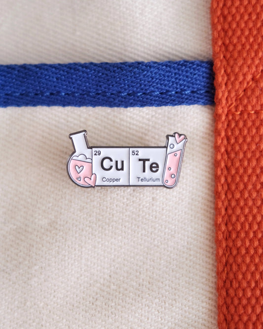 Cu Te Element Enamel Pin Analog Company