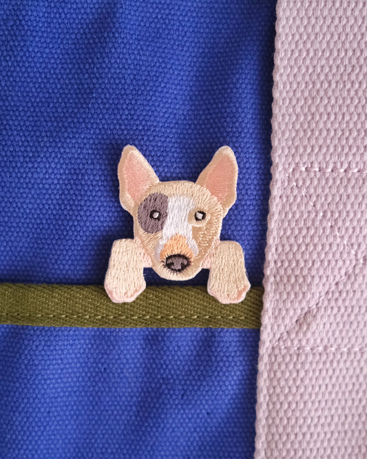 Bull Terrier Iron-on Patch.
