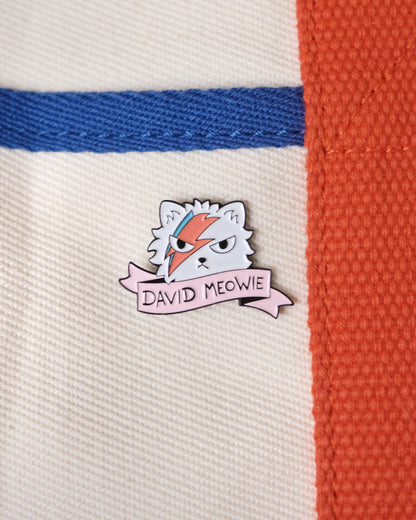 David Meowie Enamel Pin Analog Company