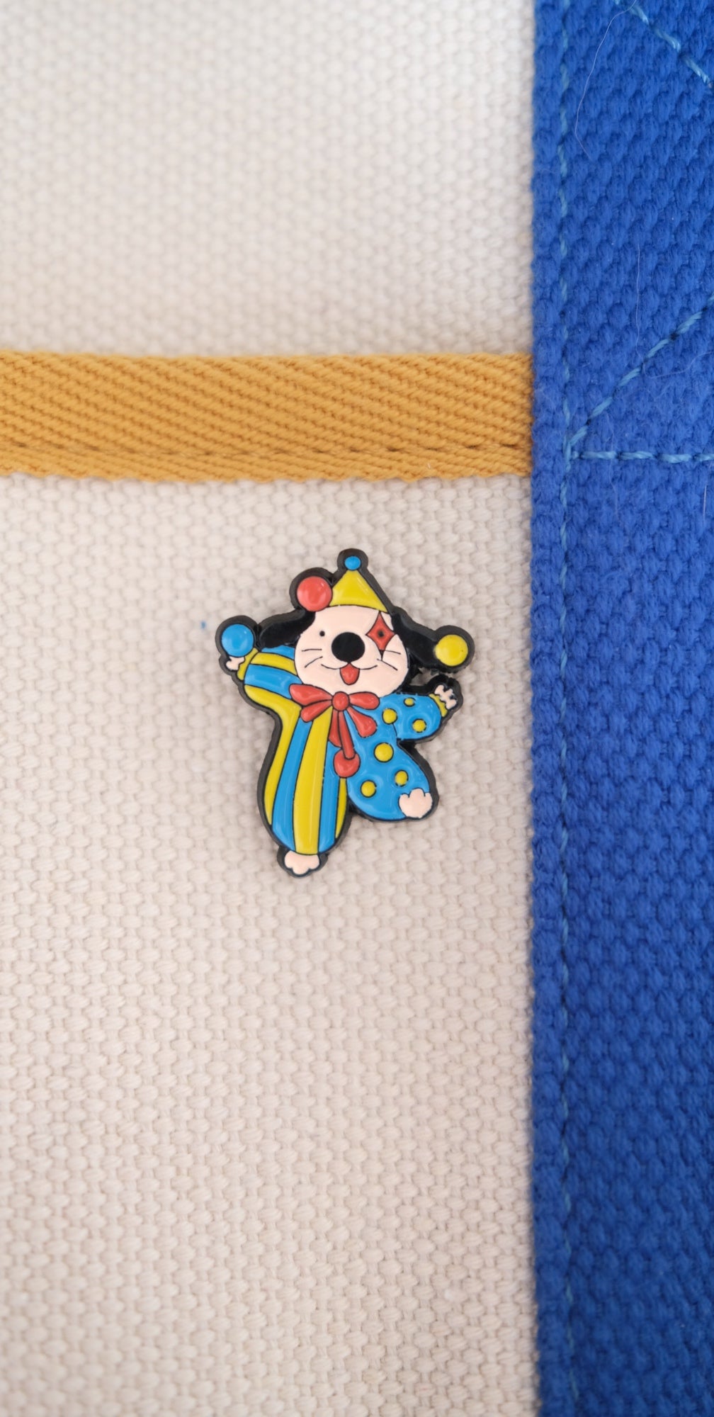 Dog Clown Enamel Pin Analog Company