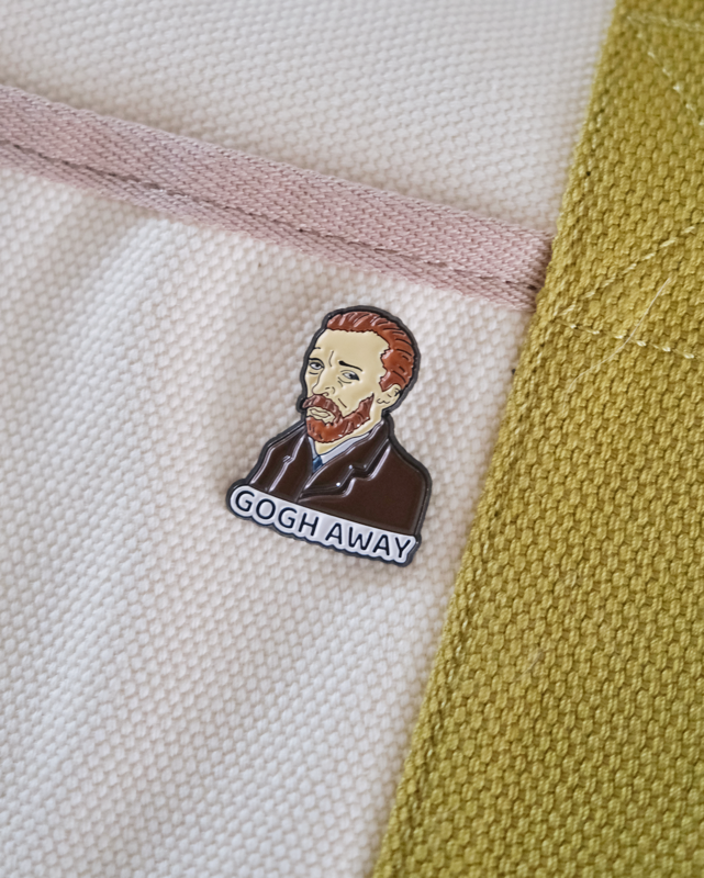 “Gogh Away” Enamel Pin.