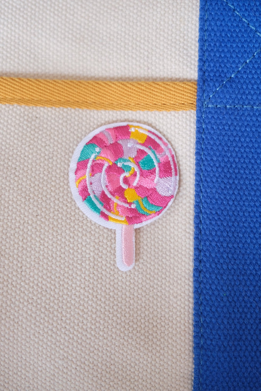 Lollipop Iron-on Patch.