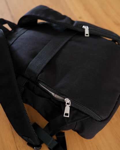 The Black Analog Backpack (Water Repellent).