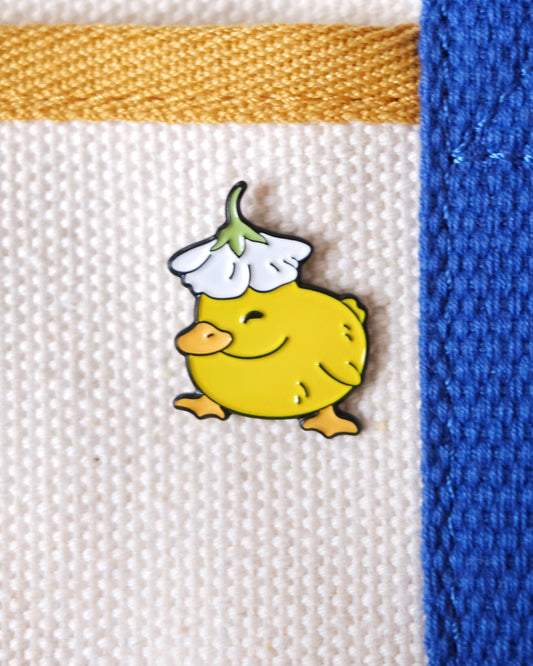 Flower Duck Enamel Pin Analog Company