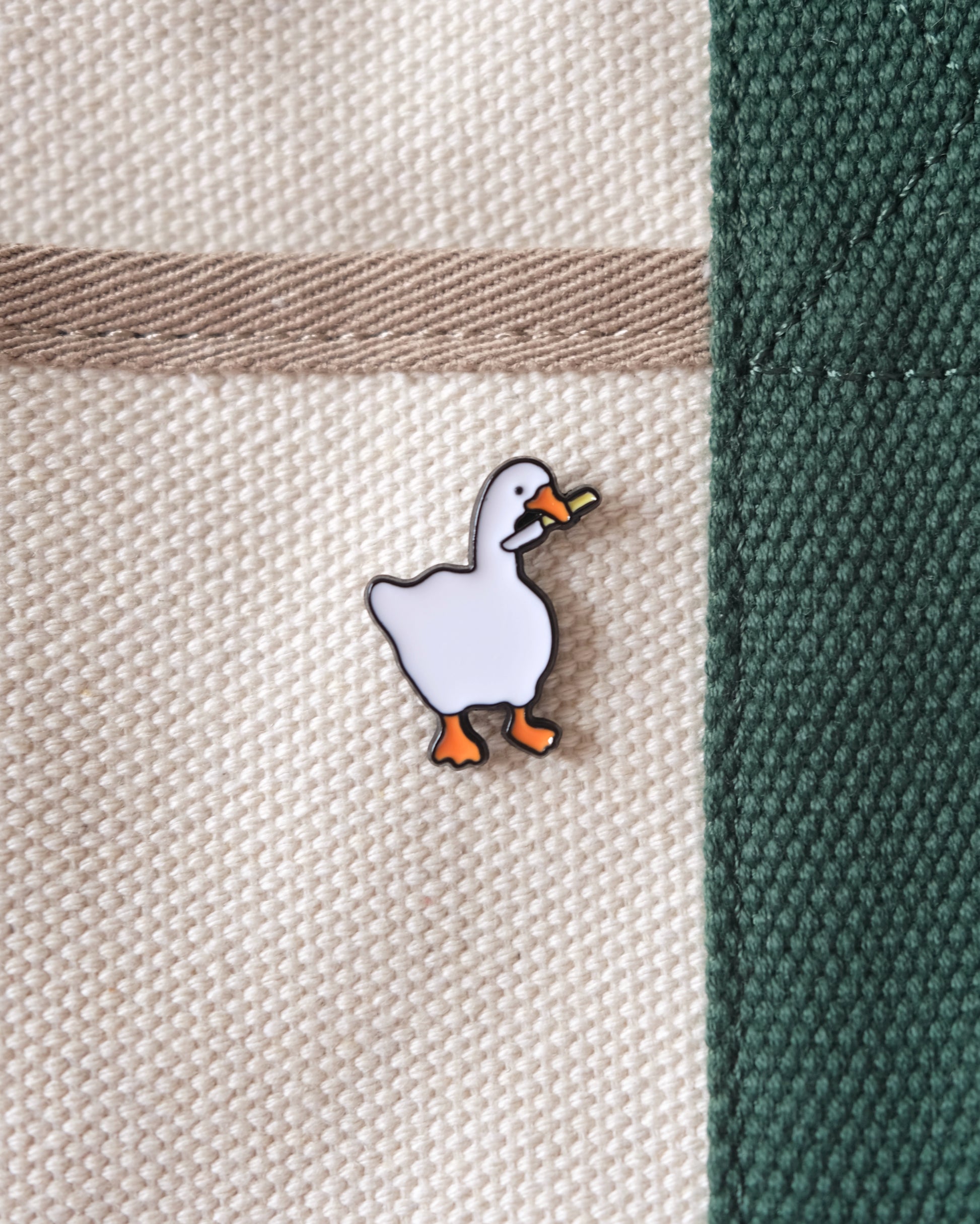 Goose with Knife Enamel Pin Analog Company