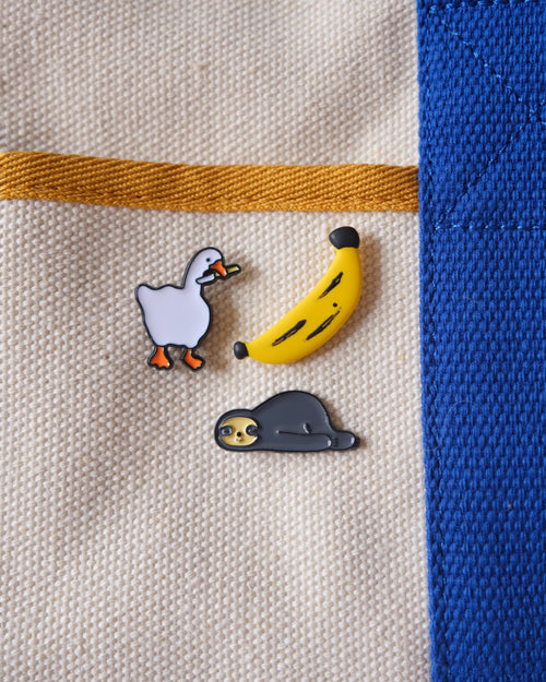 Goose with Knife Enamel Pin
