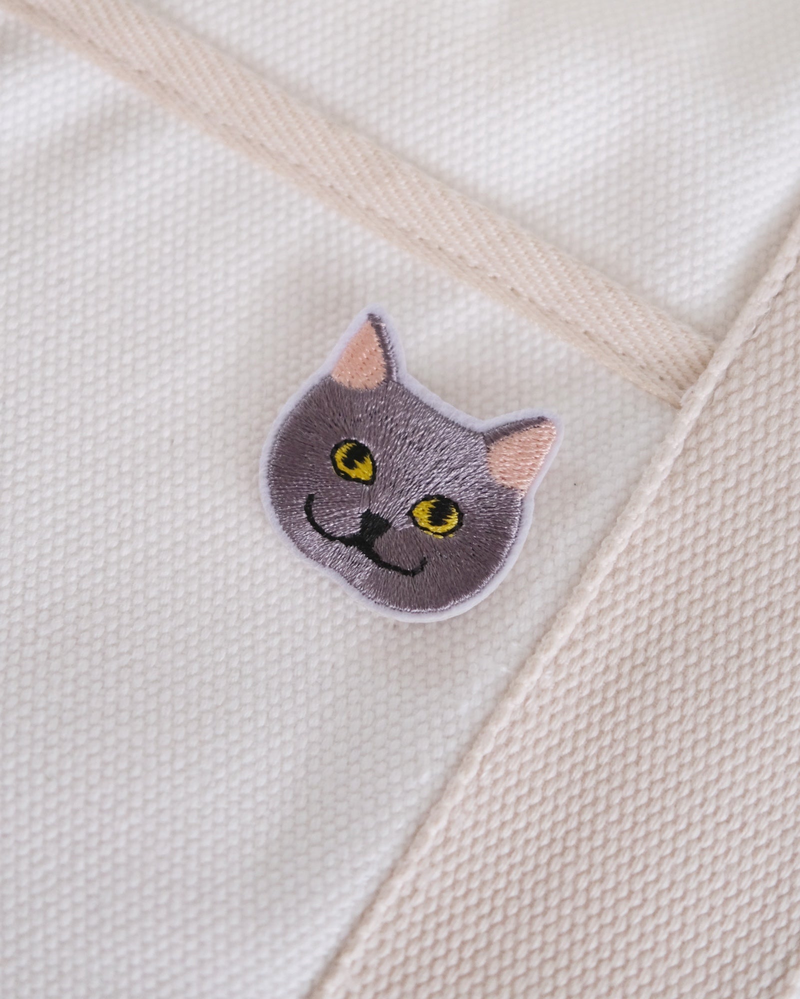 Grey British Short Hair Cat Iron-on Patch Analog Company