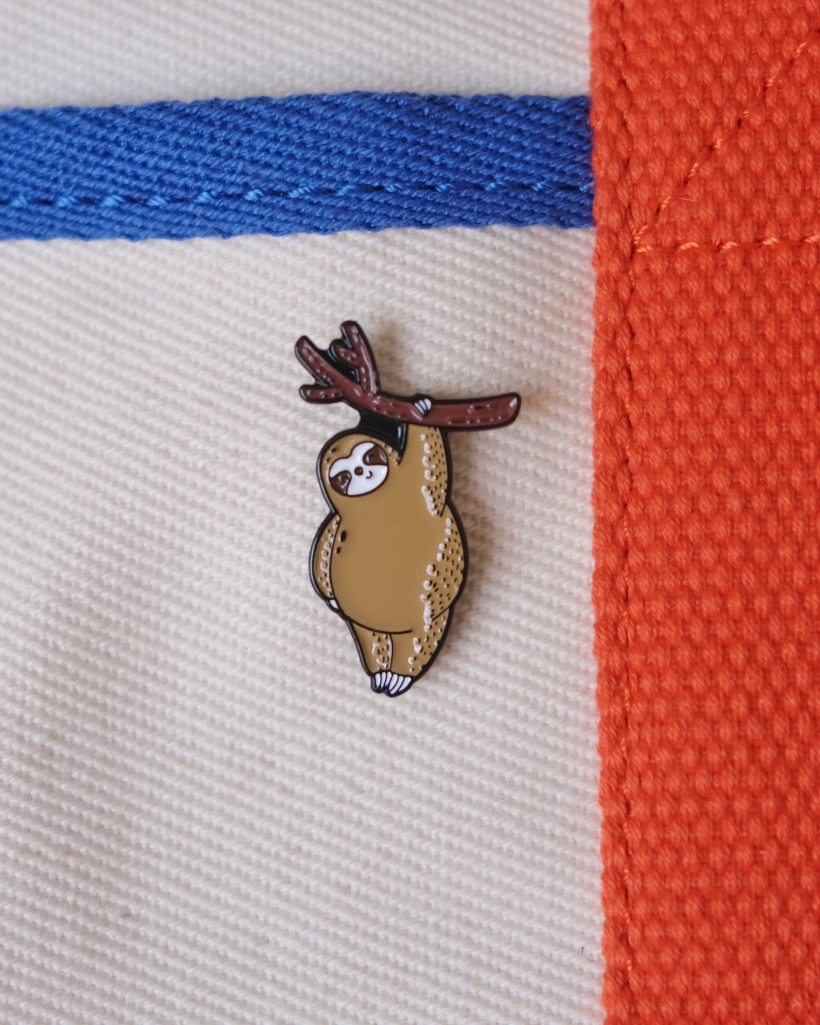 Hanging Sloth Enamel Pin Analog Company