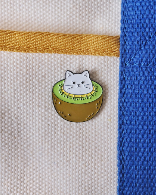 Kiwi Cat Enamel Pin