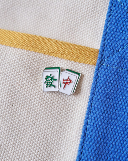 Mahjong Tile Enamel Pin Analog Company