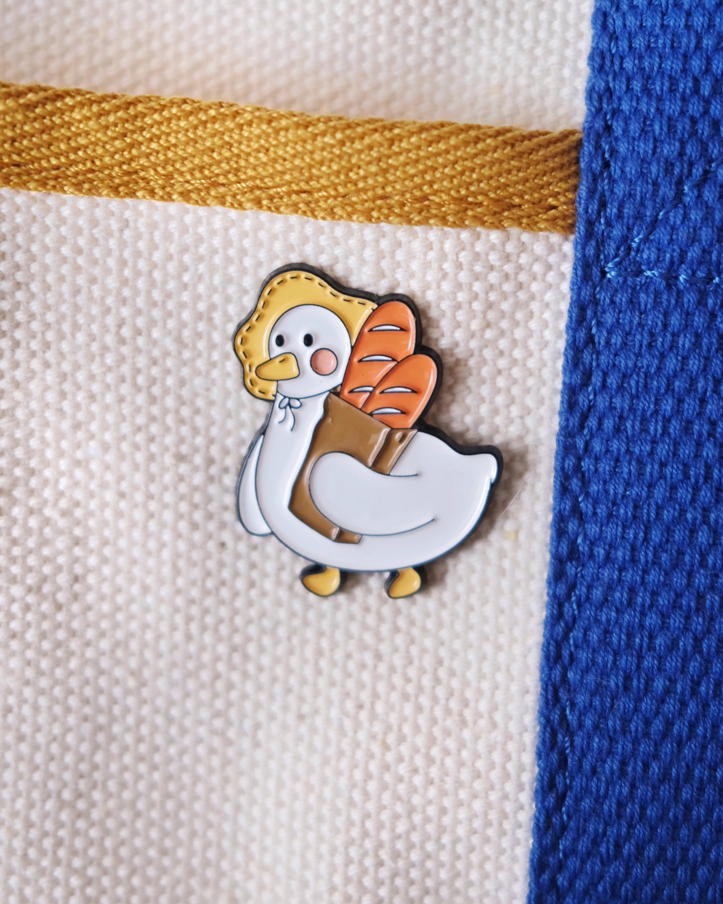 Maiden Goose Enamel Pin Analog Company