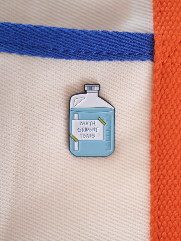 Math Student Tears Enamel Pin