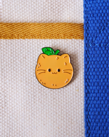 Orange Cat Enamel Pin Analog Company