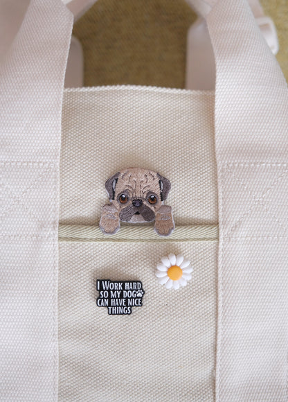 Pug Iron-on Patch Analog Company