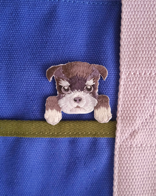 Schnauzer Iron-on Patch Analog Company