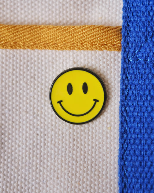 Smiley Enamel Pin Analog Company