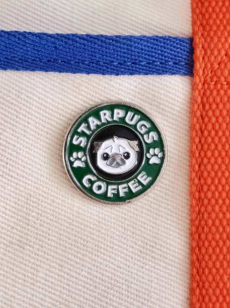 Starpugs Coffee Enamel Pin Analog Company