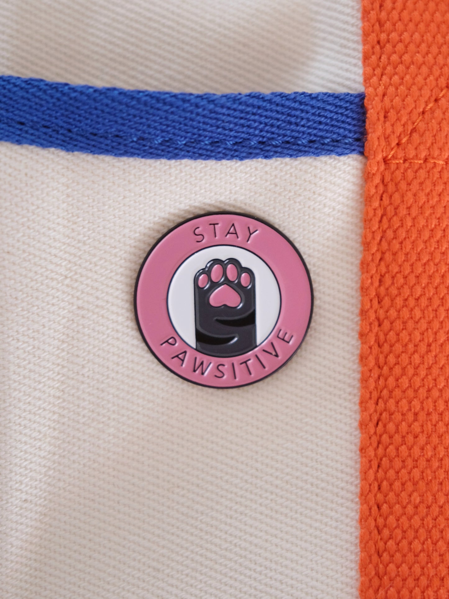 “Stay Pawsitive” Enamel Pin Analog Company