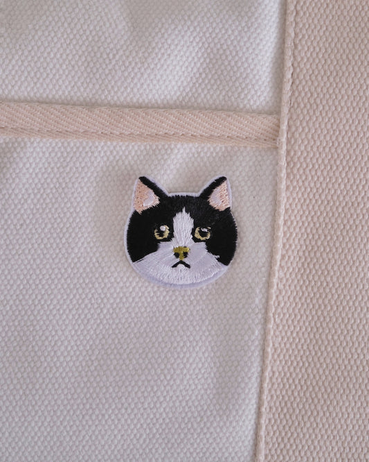 Tuxedo Cat Iron-on Patch Analog Company